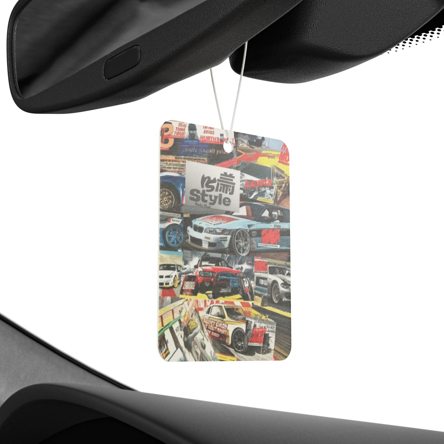 Racing Collage Car Air Freshener – JDM Drift Style Scented Tag