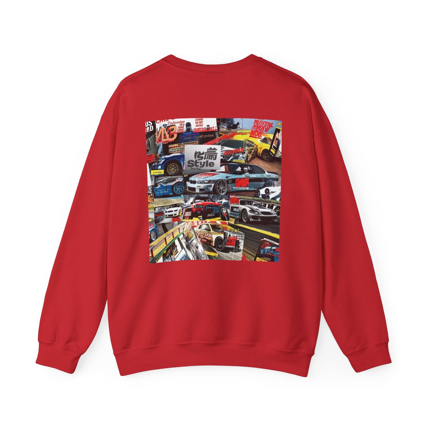Itsumi Style Car Collage Crewneck Sweatshirt