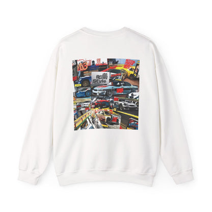 Itsumi Style Car Collage Crewneck Sweatshirt
