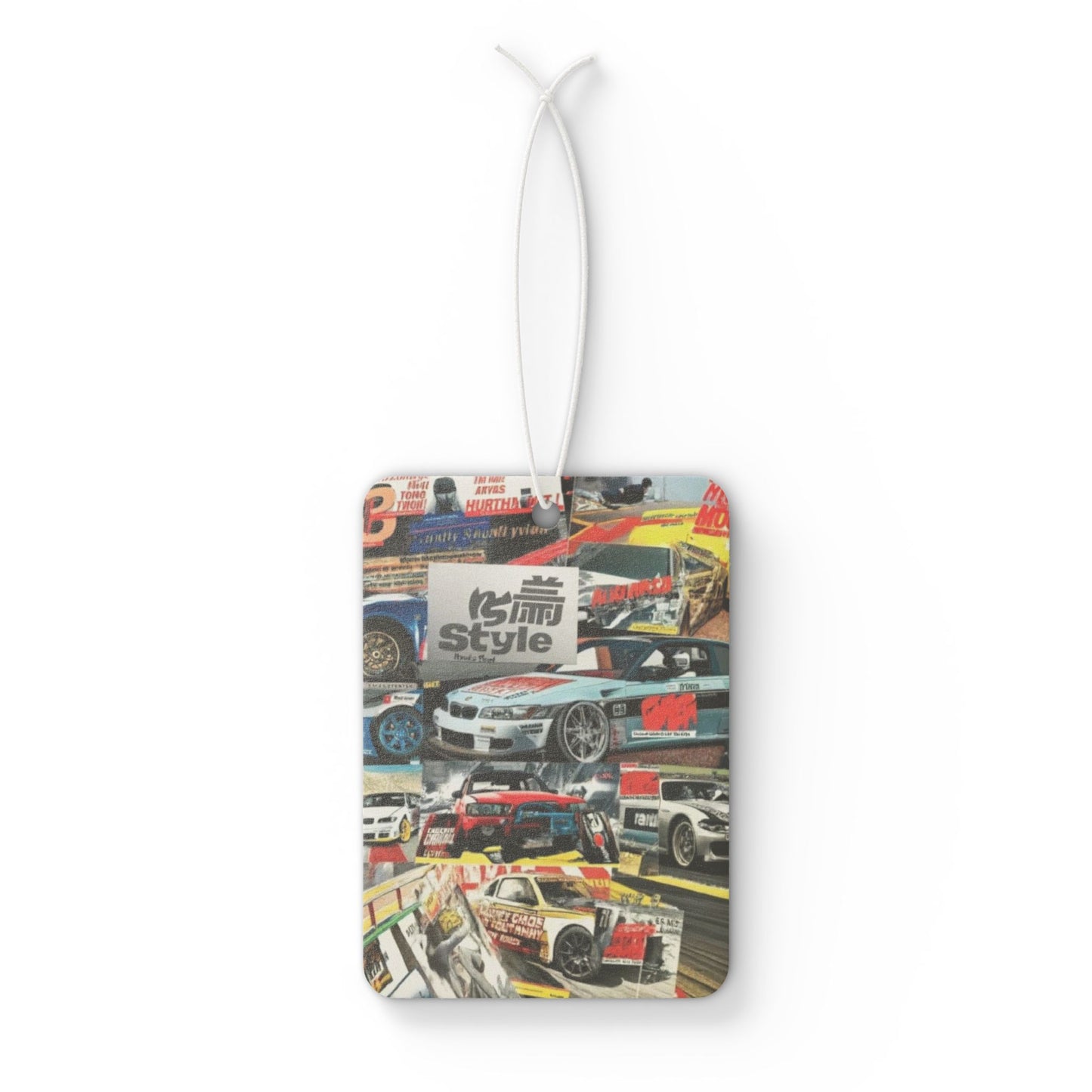 Racing Collage Car Air Freshener – JDM Drift Style Scented Tag