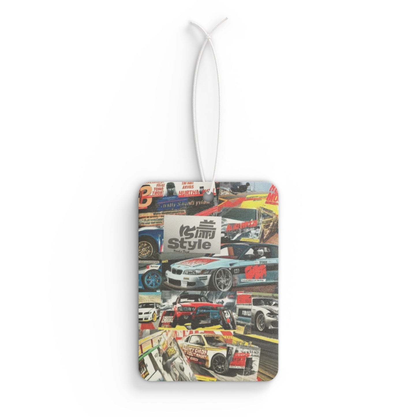 Racing Collage Car Air Freshener – JDM Drift Style Scented Tag