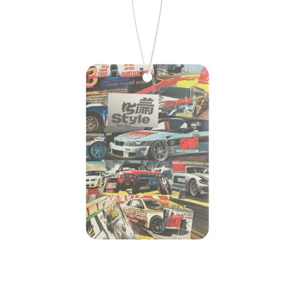 Racing Collage Car Air Freshener – JDM Drift Style Scented Tag